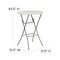 Emma and Oliver 2.63-Foot Round Plastic Bar Height Folding Table